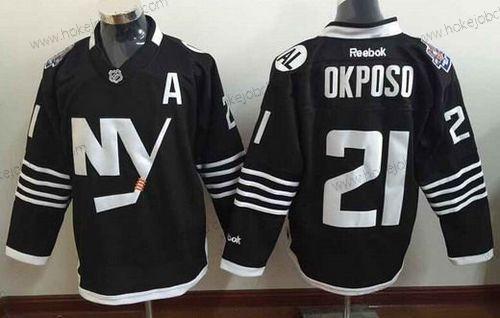 Muž New York Islanders #21 Kyle Okposo 2015 Reebok Černá Premier Náhradní Dres