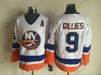 Muž New York Islanders #9 Clark Gillies 1984-85 Bílý CCM Vintage Dres