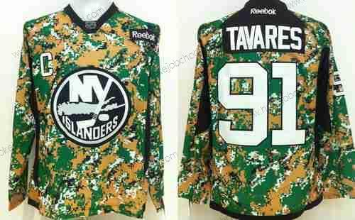 Muž New York Islanders #91 John Tavares Digital Camo Veteran’S Day Tréninkový Dres