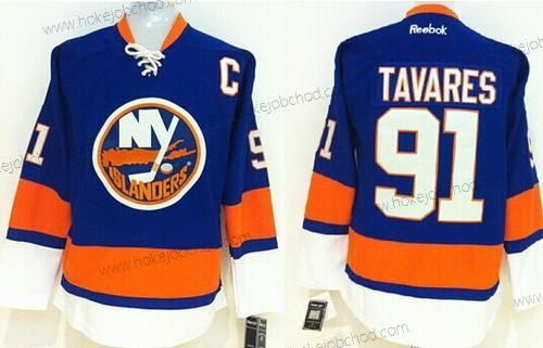 Muž New York Islanders #91 John Tavares Modrý Dres