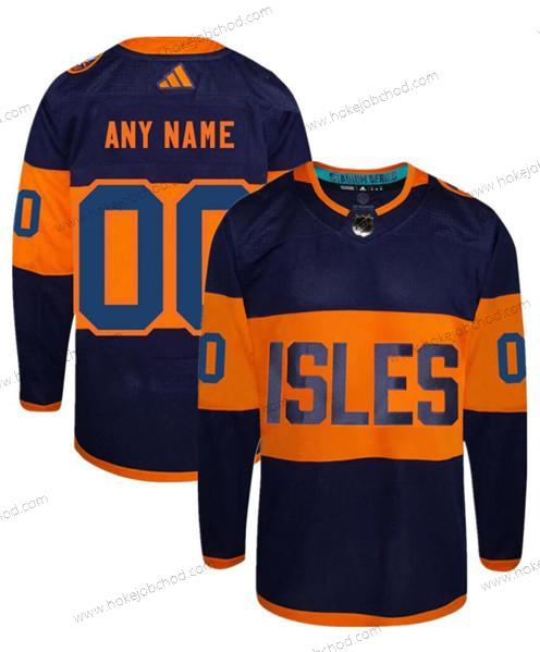 Muž New York Islanders Přizpůsobené Námořnictvo 2024 Stadium Series Sešitý Dres