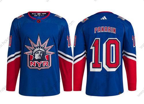 Muž New York Rangers #10 Artemi Panarin Modrý 2022 Obrácený Retro Sešitý Dres