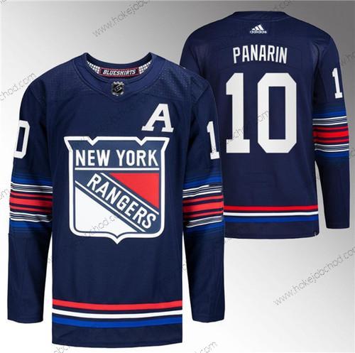 Muž New York Rangers #10 Artemi Panarin Námořnictvo Sešitý Dres