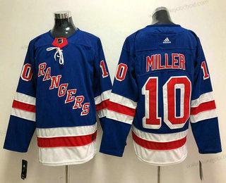 Muž New York Rangers #10 J. T. Miller Royal Modrý Domácí 2017-2018 Hokejový Sešitý NHL Dres