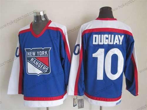 Muž New York Rangers #10 Ron Duguay Modrý With Bílý CCM Vintage Dres