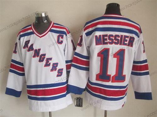 Muž New York Rangers #11 Mark Messier 1993 Bílý Retro CCM Dres