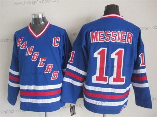 Muž New York Rangers #11 Mark Messier 1993 Modrý Retro CCM Dres