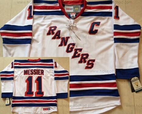 Muž New York Rangers #11 Mark Messier Bílý Retro CCM Dres