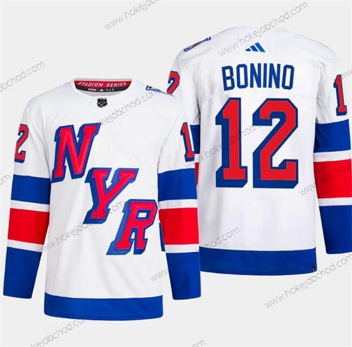 Muž New York Rangers #12 Nick Bonino Bílý 2024 Stadium Series Sešitý Dres