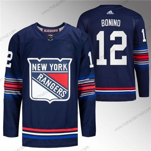 Muž New York Rangers #12 Nick Bonino Námořnictvo Sešitý Dres