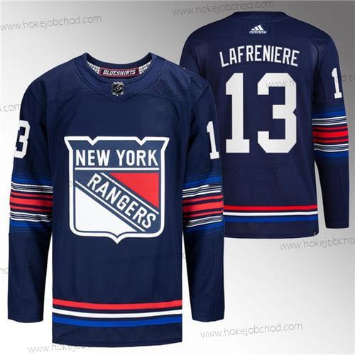 Muž New York Rangers #13 Alexis Lafreniere Námořnictvo Sešitý Dres