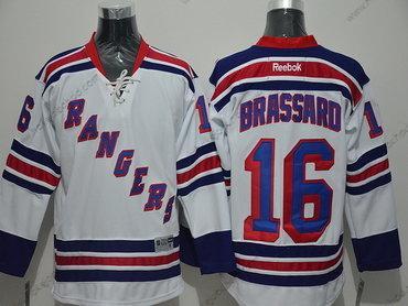 Muž New York Rangers #16 Derick Brassard Reebok Bílý Venkovní Hokejový Dres