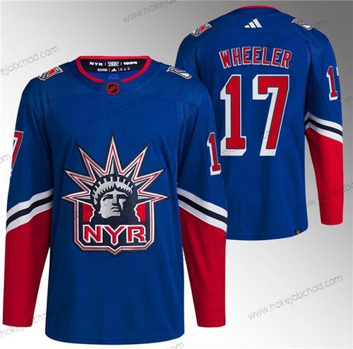 Muž New York Rangers #17 Blake Wheeler Modrý Obrácený Retro Sešitý Dres