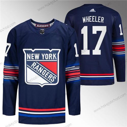 Muž New York Rangers #17 Blake Wheeler Námořnictvo Sešitý Dres