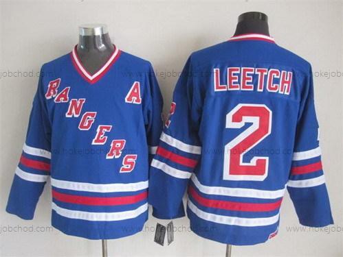 Muž New York Rangers #2 Brian Leetch 1993 Modrý Retro CCM Dres