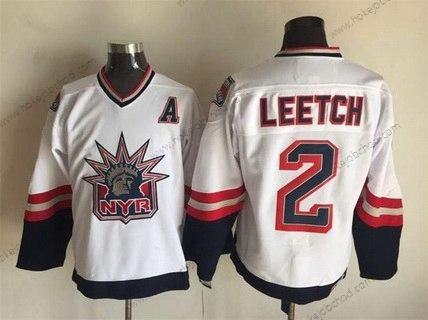 Muž New York Rangers #2 Brian Leetch 1996-97 Bílý CCM Vintage Dres