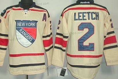 Muž New York Rangers #2 Brian Leetch 2012 Zimní Klasický Krémová Dres