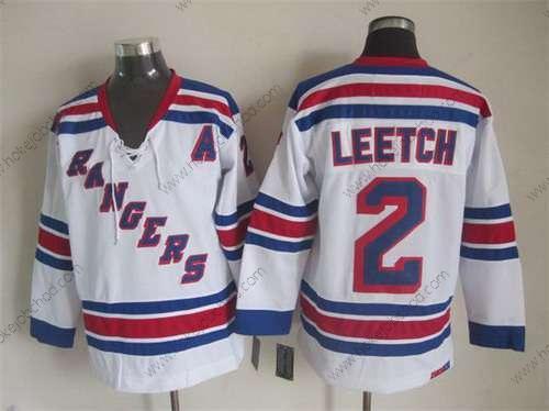 Muž New York Rangers #2 Brian Leetch Bílý CCM Vintage Dres