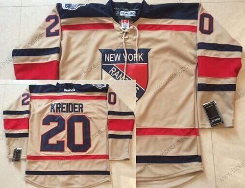 Muž New York Rangers #20 Chris Kreider 2012 Zimní Klasický Krémová Dres