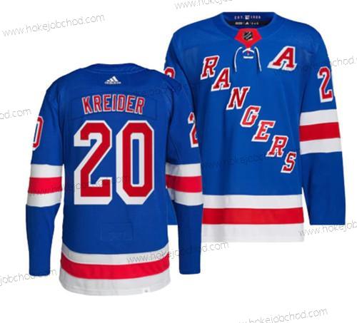 Muž New York Rangers #20 Chris Kreider Modrý Sešitý Dres