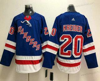 Muž New York Rangers #20 Chris Kreider Royal Modrý Domácí 2017-2018 Hokejový Sešitý NHL Dres