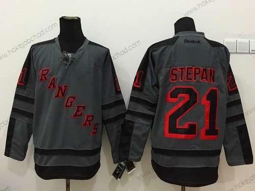 Muž New York Rangers #21 Derek Stepan Charcoal Šedá Dres