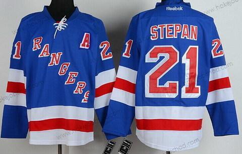 Muž New York Rangers #21 Derek Stepan Modrý Dres