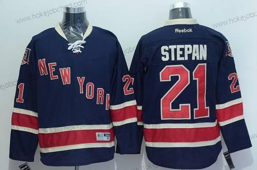 Muž New York Rangers #21 Derek Stepan Námořnictvo Modrý Alternativní 85Th Dres