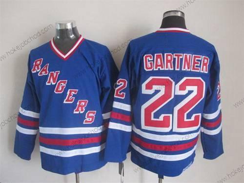 Muž New York Rangers #22 Mike Gartner 1990-91 Modrý CCM Vintage Dres