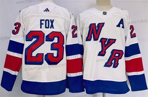 Muž New York Rangers #23 Adam Fox Bílý 2024 Stadium Series Sešitý Dres