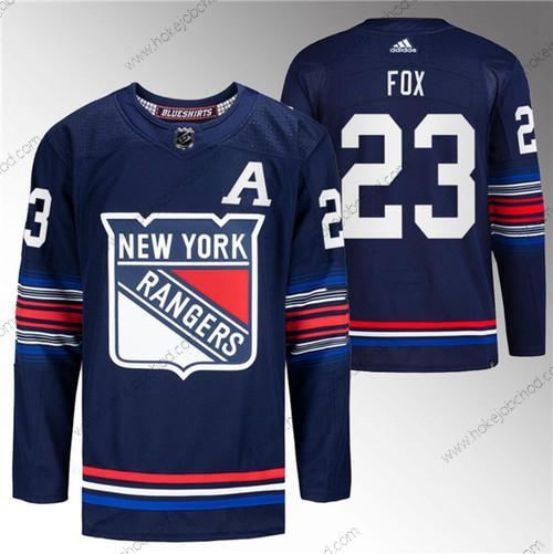 Muž New York Rangers #23 Adam Fox Námořnictvo Sešitý Dres