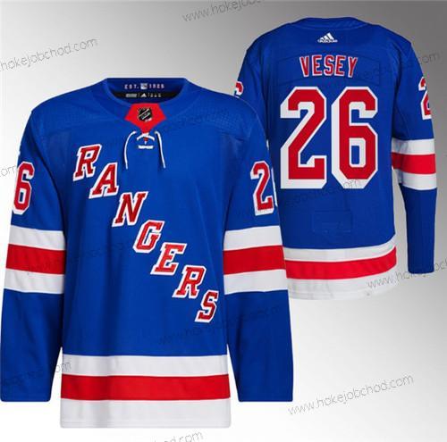 Muž New York Rangers #26 Jimmy Vesey Modrý Sešitý Dres