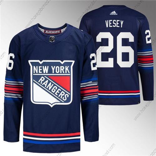 Muž New York Rangers #26 Jimmy Vesey Námořnictvo Sešitý Dres