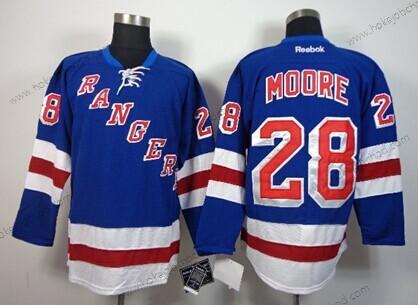 Muž New York Rangers #28 Dominic Moore Modrý Dres