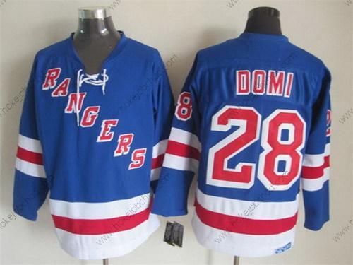 Muž New York Rangers #28 Tie Domi Modrý Retro CCM Dres