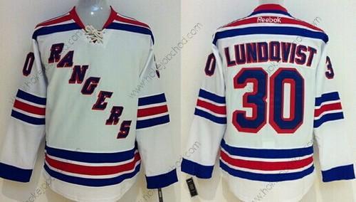 Muž New York Rangers #30 Henrik Lundqvist Bílý Dres