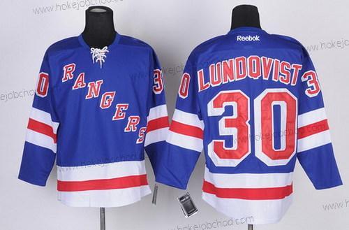 Muž New York Rangers #30 Henrik Lundqvist Modrý Dres