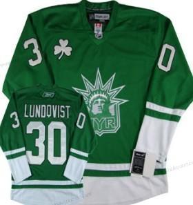 Muž New York Rangers #30 Henrik Lundqvist St. Patrick’S Day Zelená Dres