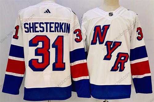 Muž New York Rangers #31 Igor Shesterkin Bílý 2024 Stadium Series Sešitý Dres