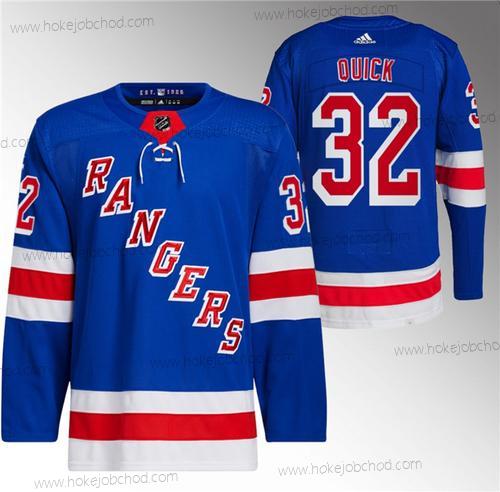 Muž New York Rangers #32 Jonathan Quick Royal Modrý Sešitý Dres