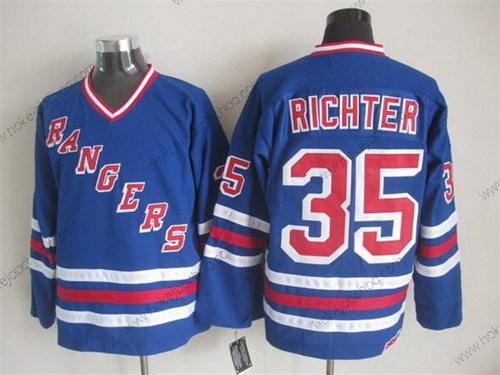 Muž New York Rangers #35 Mike Richter 1993 Modrý Retro CCM Dres