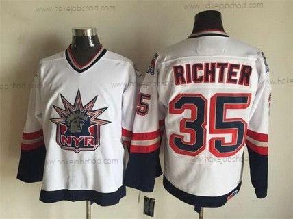 Muž New York Rangers #35 Mike Richter 1996-97 Bílý CCM Vintage Dres