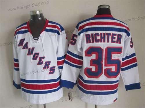 Muž New York Rangers #35 Mike Richter Bílý CCM Vintage Dres