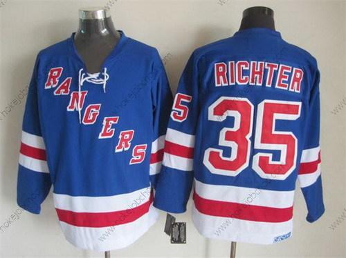 Muž New York Rangers #35 Mike Richter Modrý Retro CCM Dres