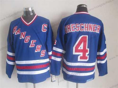 Muž New York Rangers #4 Ron Greschner Modrý CCM Vintage Dres