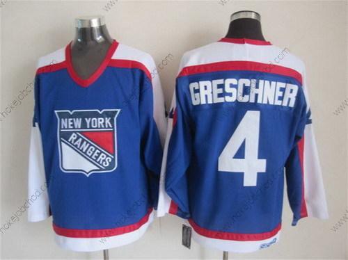 Muž New York Rangers #4 Ron Greschner Modrý With Bílý Retro CCM Dres