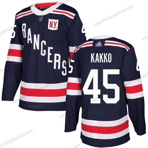 Muž New York Rangers #45 Kaapo Kakko Námořnictvo Modrý Autentické 2018 Zimní Klasický Sešitý Hokejový Dres