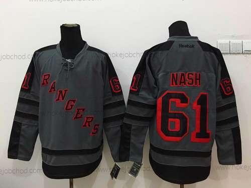 Muž New York Rangers #61 Rick Nash Charcoal Šedá Dres