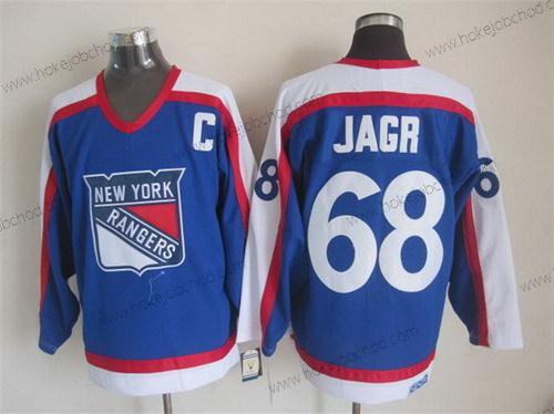 Muž New York Rangers #68 Jaromir Jagr Modrý With Bílý Retro CCM Dres