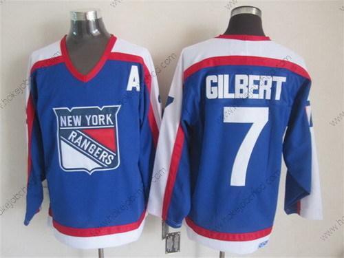 Muž New York Rangers #7 Rod Gilbert Modrý With Bílý Retro CCM Dres